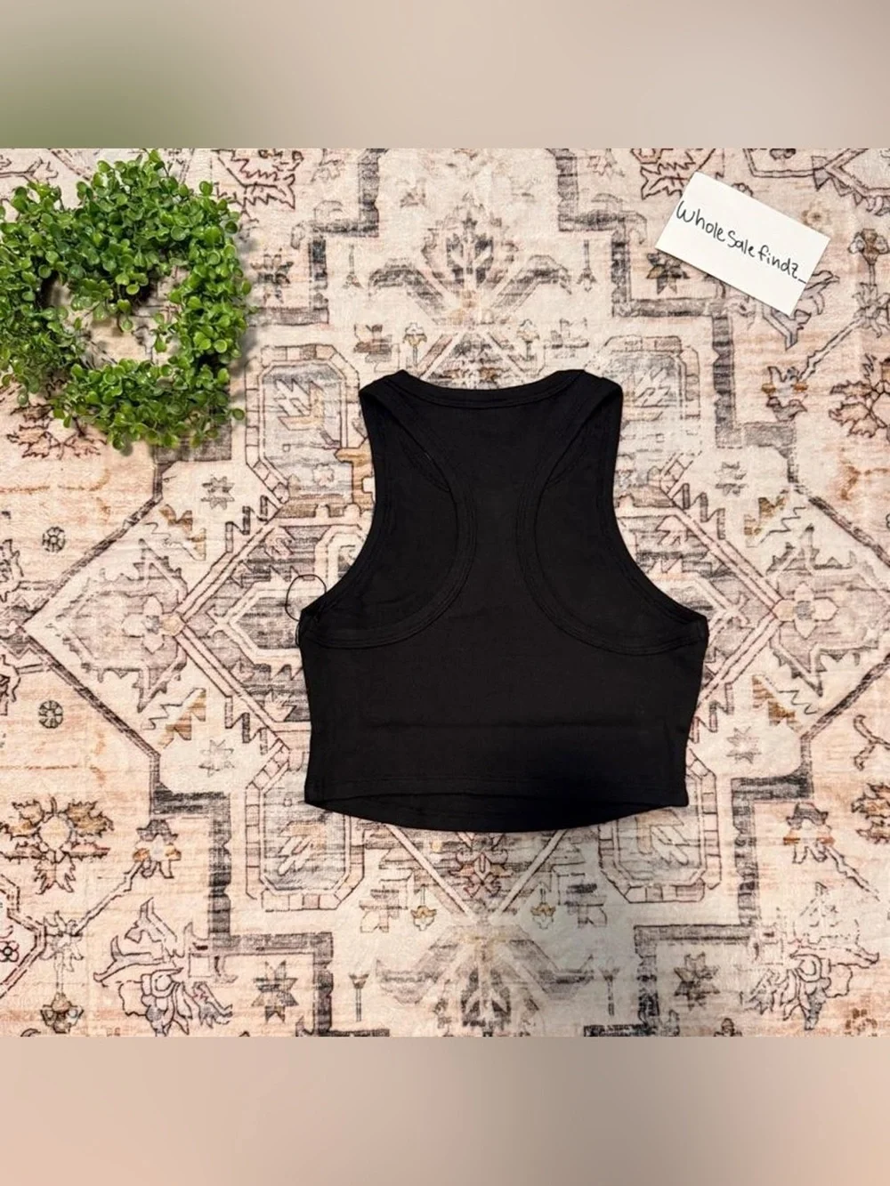 ALO Yoga Black Cropped Ribbed Tank Top